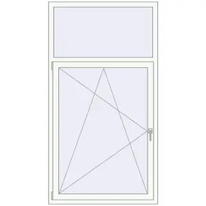 Купити Вікна 1080x2000 мм REHAU Euro 70 Білий (RAL 9016) з двох сторін