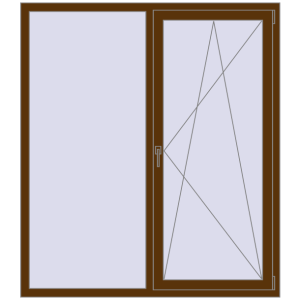 Купити Вікна 1500x1700 мм REHAU Euro 60 WALNUT з двох сторін