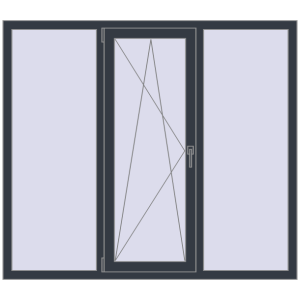 Купити Вікна 1650x1450 мм REHAU Euro 70 ANTHRACITE_GREY_STRUKTURAL з двох сторін