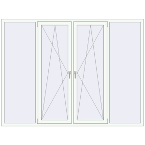 Купити Вікна 2400x1800 мм REHAU Euro 60 Білий (RAL 9016) з двох сторін