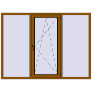 Купити Вікна 1900x1400 мм REHAU Euro 70 GOLDEN OAK з двох сторін