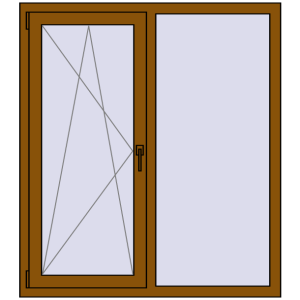 Купити Вікна 1200x1350 мм REHAU Euro 70 GOLDEN OAK з двох сторін