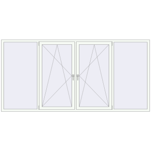 Купити Вікна 3100x1500 мм REHAU Euro 70 Білий (RAL 9016) з двох сторін