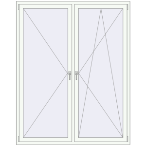Купити Вікна 1620x2040 мм REHAU Brillant-Design Білий (RAL 9016) з двох сторін