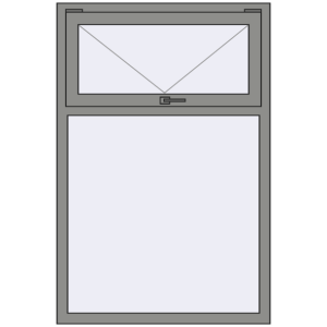 Купити Вікна 1000x1500 мм Altest Pony 375 RAL 9007 Grey aluminium з двох сторін