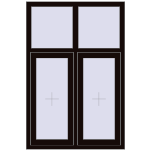 Купити Вікна 1000x1500 мм REHAU Euro 60 BLACK_BROWN з двох сторін