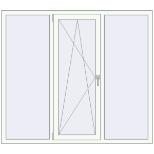 Купити Вікна 1700x1500 мм REHAU Euro 60 WALNUT ззовні