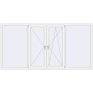 Купити Вікна 3000x1500 мм REHAU Euro 70 Білий (RAL 9016) з двох сторін