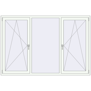 Купити Вікна 2100x1400 мм REHAU Brillant-Design Білий (RAL 9016) з двох сторін