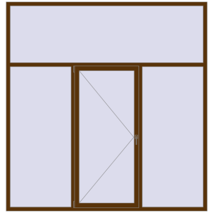 Купити Вікна 2500x2600 мм REHAU Brillant-Design WALNUT з двох сторін