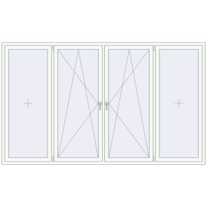 Купити Вікна 3000x1800 мм REHAU Euro 70 Білий (RAL 9016) з двох сторін