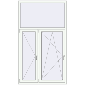 Купити Вікна 1200x2070 мм Altest Pony 375 RAL 9016 Traffic white з двох сторін