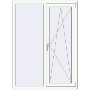 Купити Вікна 1100x1500 мм REHAU Euro 60 Білий (RAL 9016) з двох сторін