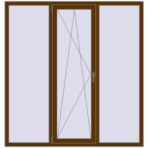 Купити Вікна 1730x1810 мм REHAU Euro 60 WALNUT з двох сторін
