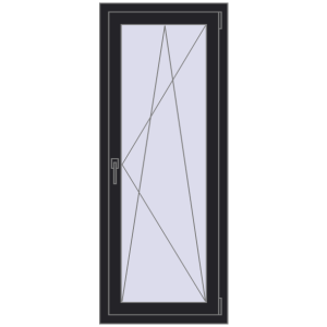 Купити Вікна 600x1500 мм REHAU SYNEGO MD BLACK_ULTI-MATT з двох сторін