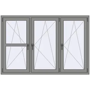Купити Вікна 1800x1200 мм Altest Pony 375 RAL 9007 Grey aluminium з двох сторін