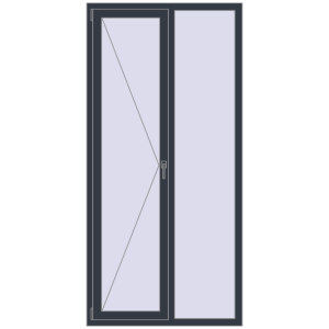 Купити Вікна 1050x2180 мм REHAU SYNEGO MD ANTHRACITE_GREY_STRUKTURAL з двох сторін