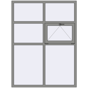 Купити Вікна 1500x2000 мм Altest Pony 375 RAL 9007 Grey aluminium з двох сторін