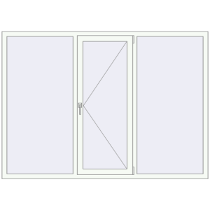 Купити Вікна 2100x1500 мм REHAU Brillant-Design Білий (RAL 9016) з двох сторін