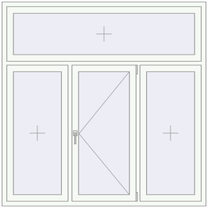 Купити Вікна 1800x1800 мм REHAU Brillant-Design Білий (RAL 9016) з двох сторін