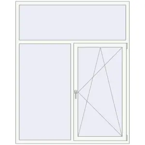 Купити Вікна 1600x2000 мм REHAU Euro 70 Білий (RAL 9016) з двох сторін