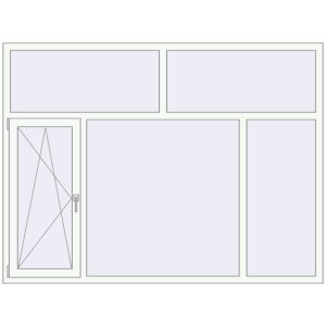 Купити Вікна 2200x1650 мм REHAU Brillant-Design Білий (RAL 9016) з двох сторін