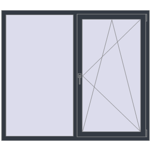 Металопластикове вікно 1650x1450 мм Двостулкове (комплектація: Преміум). Вид зсередини Купити Вікна 1650x1450 мм REHAU SYNEGO MD