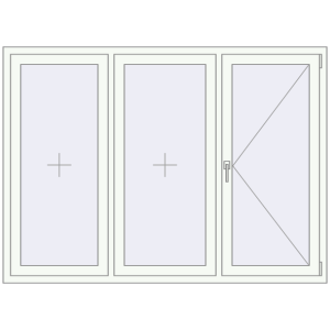 Купити Вікна 1850x1350 мм REHAU Brillant-Design Білий (RAL 9016) з двох сторін