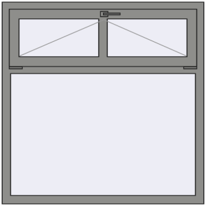 Купити Вікна 1200x1200 мм Altest Pony 375 RAL 9007 Grey aluminium з двох сторін