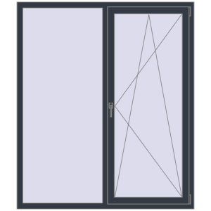 Купити Вікна 1500x1750 мм REHAU Brillant-Design ANTHRACITE_GREY_STRUKTURAL з двох сторін