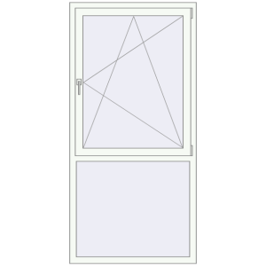 Купити Вікна 960x1980 мм REHAU Brillant-Design Білий (RAL 9016) з двох сторін