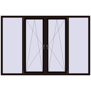 Купити Вікна 2400x1600 мм REHAU SYNEGO MD BLACK_BROWN з двох сторін