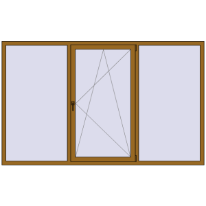 Купити Вікна 2570x1570 мм REHAU Brillant-Design LIGHT_OAK з двох сторін