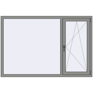 Купити Вікна 1800x1200 мм Altest Pony 375 RAL 9007 Grey aluminium з двох сторін