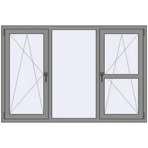 Купити Вікна 1800x1200 мм Altest Pony 375 RAL 9007 Grey aluminium з двох сторін