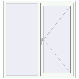 Купити Вікна 1350x1500 мм REHAU Brillant-Design Білий (RAL 9016) з двох сторін