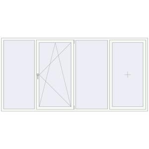 Купити Вікна 3200x1600 мм REHAU Euro 60 ANTHRACITE_GREY_STRUKTURAL ззовні