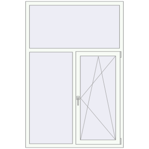 Купити Вікна 1270x1900 мм REHAU Euro 60 Білий (RAL 9016) з двох сторін