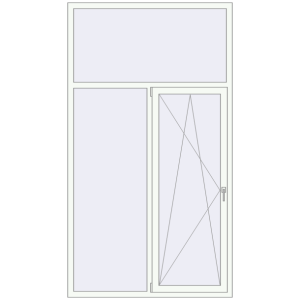 Купити Вікна 1400x2500 мм REHAU Euro 70 Білий (RAL 9016) з двох сторін