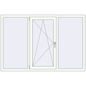 Купити Вікна 1800x1200 мм REHAU Euro 60 Білий (RAL 9016) з двох сторін