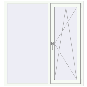 Купити Вікна 1300x1400 мм REHAU Euro 70 Білий (RAL 9016) з двох сторін
