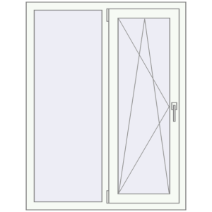 Купити Вікна 1000x1300 мм REHAU Euro 70 Білий (RAL 9016) з двох сторін