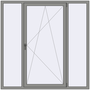 Купити Вікна 1800x1800 мм Altest Pony 375 RAL 9007 Grey aluminium з двох сторін