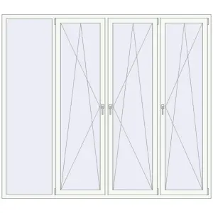 Купити Вікна 2500x2200 мм Altest Pony 375 RAL 9016 Traffic white з двох сторін