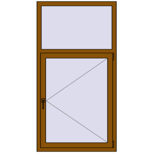 Купити Вікна 900x1700 мм REHAU Euro 60 GOLDEN OAK з двох сторін