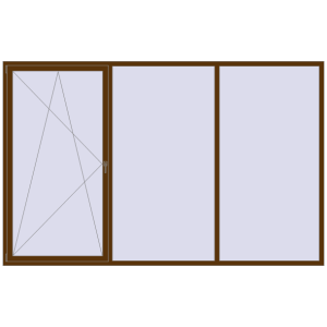 Купити Вікна 3300x2100 мм REHAU Euro 70 WALNUT з двох сторін