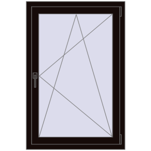 Купити Вікна 800x1200 мм REHAU Brillant-Design BLACK_BROWN з двох сторін