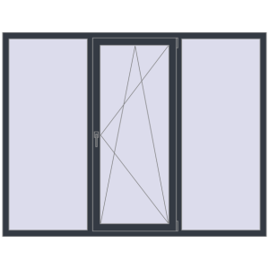 Купити Вікна 2100x1600 мм REHAU Euro 70 ANTHRACITE_GREY_STRUKTURAL з двох сторін