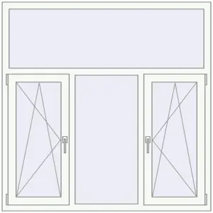 Купити Вікна 1500x1500 мм REHAU Euro 70 BLACK_ULTI-MATT ззовні