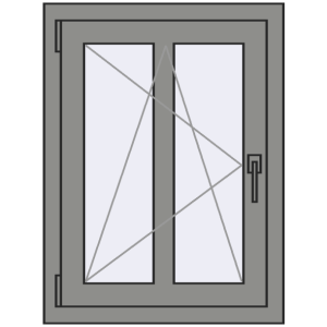 Купити Вікна 600x800 мм Altest Pony 375 RAL 9007 Grey aluminium з двох сторін